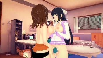 Diane x Hinata - Lesbian Hentai - Seven Deadly Sins and Naruto crossover